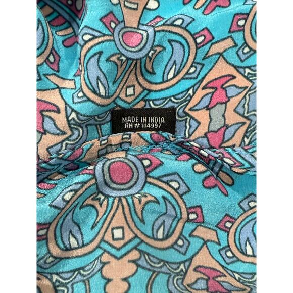 Tolani Women's Dress 100% Silk Printed Size Large (094) - Picture 6 of 11